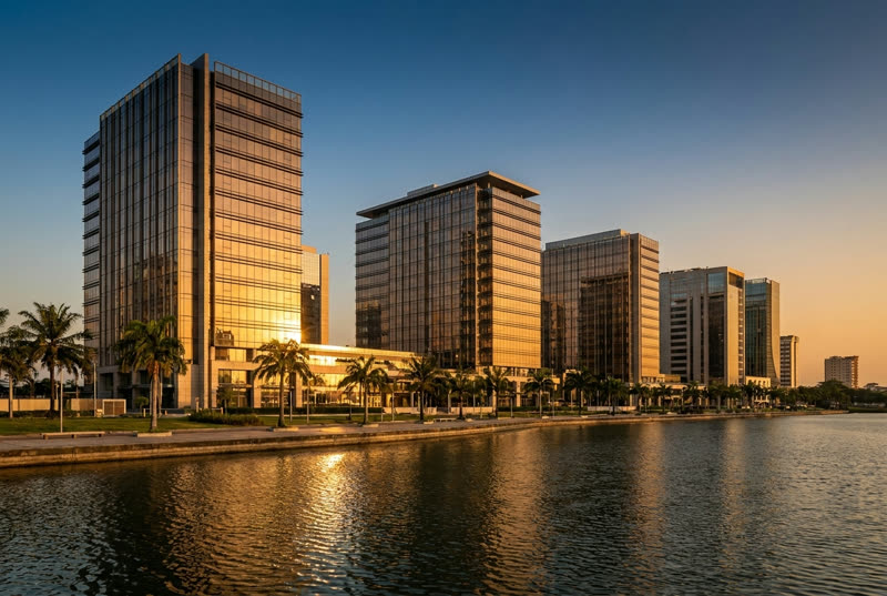 Modern office district in Abidjan