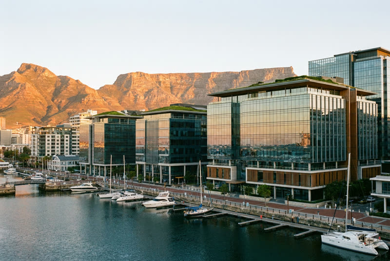 Modern office district in Cape Town