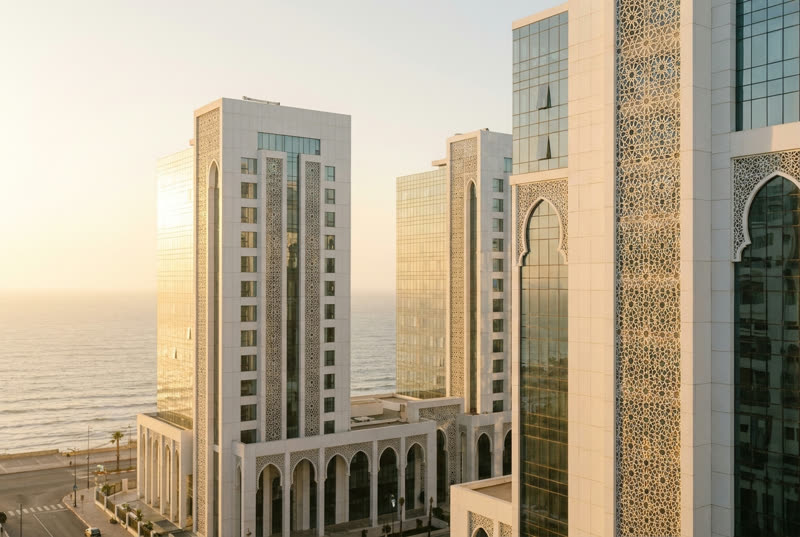 Modern office district in Casablanca
