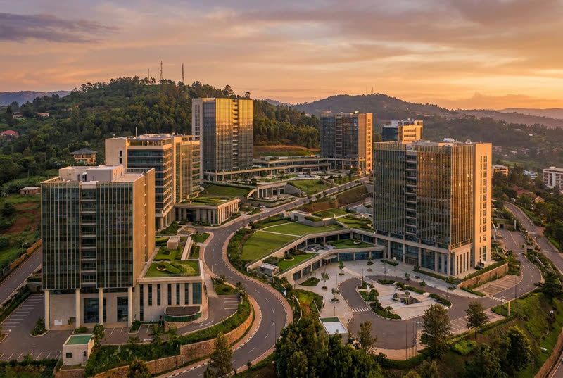 Modern office district in Kigali